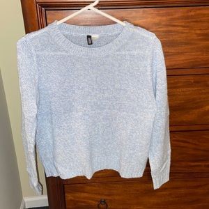 Blue knit sweater